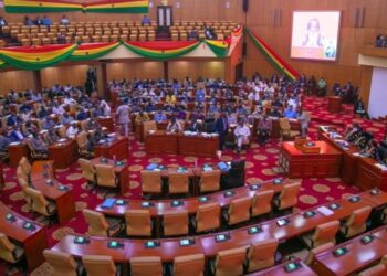Minority members walk out of Parliament during consideration of E-levy Bill