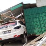 Kasoa: Two injured after speeding car runs into shop and kenkey Joint