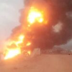 Two firefighters injured after fuel tanker explosion at Potsin Junction